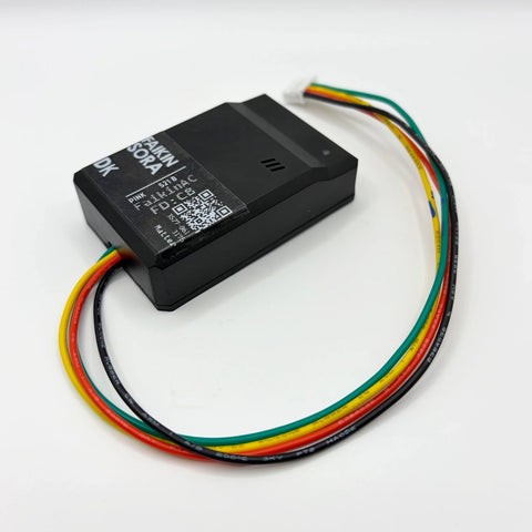 Hero image, a black rectangular Faikin Sora AC Home Automation kit for Matter with cable adapter white connector, featuring the text 'FAIKIN SORA DK' and 'CABLE TYPE A' on a light gray background.
