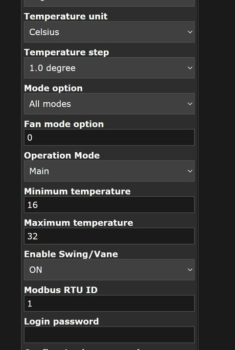Faikin P1P2 built-in web control page